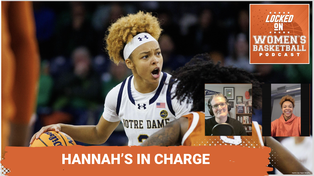 Hannah Hidalgo dribbles a basketball.